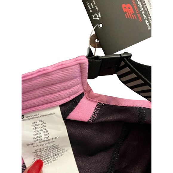 NEW New Balance Women's 5 Panel‎ Performance Hat Running Reflective Raspberry - Picture 7 of 8